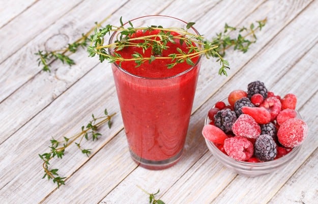 Frozen summer berries smoothie with thyme - easy snacks | Tackle Poor Nutrition and Get Your Senior Eating Healthy With These Yummy Snacks