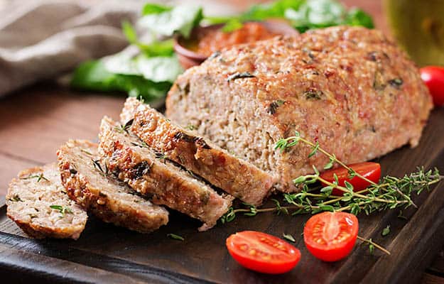 Tasty homemade ground baked turkey meatloaf on wooden table | 9 Hearty And Healthy Dinner Recipes Your Senior Parents Will Love