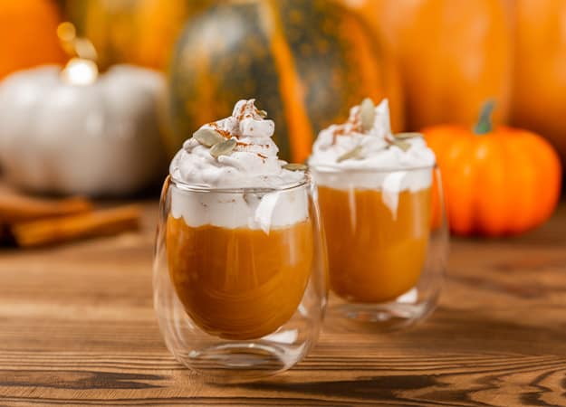 12Oaks-Pumpkin spice latte in glass mug with cinnamon-ss-#2. Spiced Pumpkin Mousse