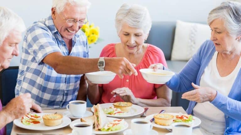 BLOG_12O_Seniors-having-lunch-together_Why-Do-We-Avoid-Foods-With-High-Cholesterol | feature | 7 Foods to Avoid For Older Adults With High Cholesterol