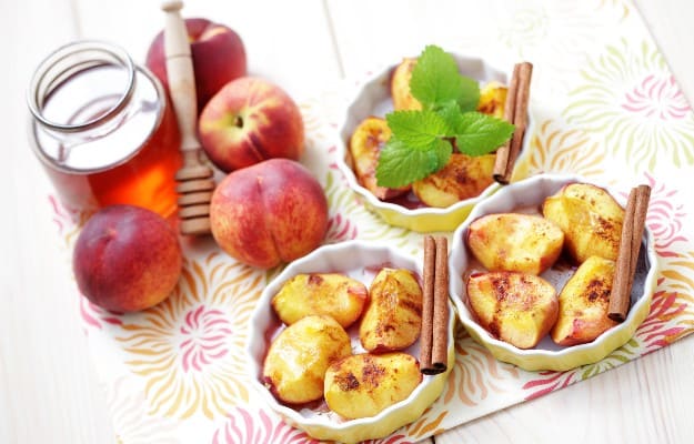 Cinnamon-sprinkled Grilled Peaches - food for the brain recipe | These 6 Brain Healthy Recipes To Stimulate Your Elder Family Members' Appetite