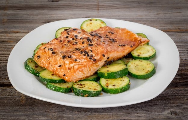 Terriyaki Salmon With Zucchini - food for the brain recipe | These 6 Brain Healthy Recipes To Stimulate Your Elder Family Members' Appetite