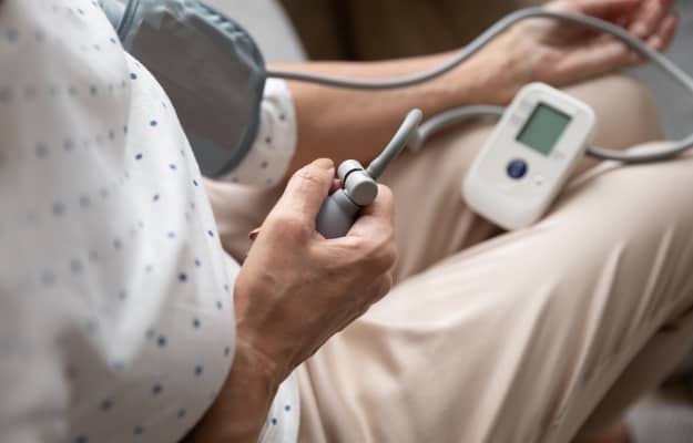 measuring-blood-pressure-herself_Blood-Pressure-Test_ss_body | 9 Recommended Preventive Health Care Screenings For Seniors
