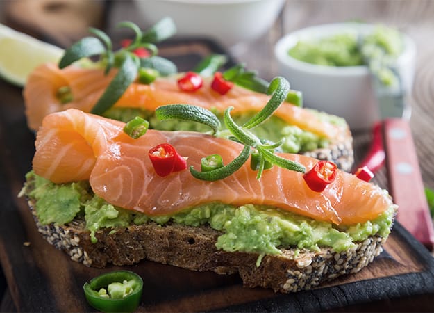 12Oaks-Whole grain bread with avocado paste and salmon-ss-Quick and Easy Sandwiches