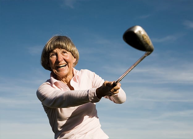 12Oaks-Cheerful elder woman playing golf-as-8. Golf