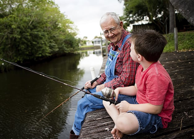 12Oaks-Happy Great Grandfather and Grandson Fishing Together-as-6. Fishing