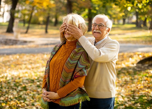 12Oaks-Senior couple in autumn park-as-Senior Dating- Top Date Ideas