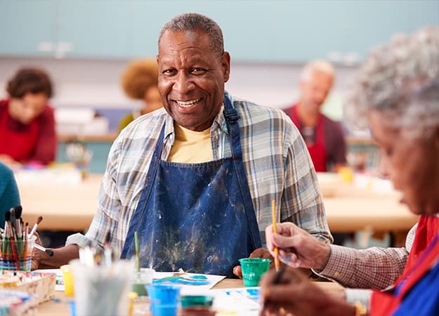 12Oaks-Portrait Of Retired Senior Man Attending Art Class In Community Centre-as-3 Salvation Army of America