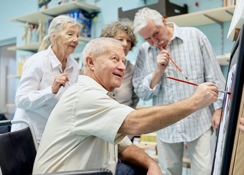 12Oaks-A group of senior elderly people Painting-as-5 Drawing _ Painting Clubs