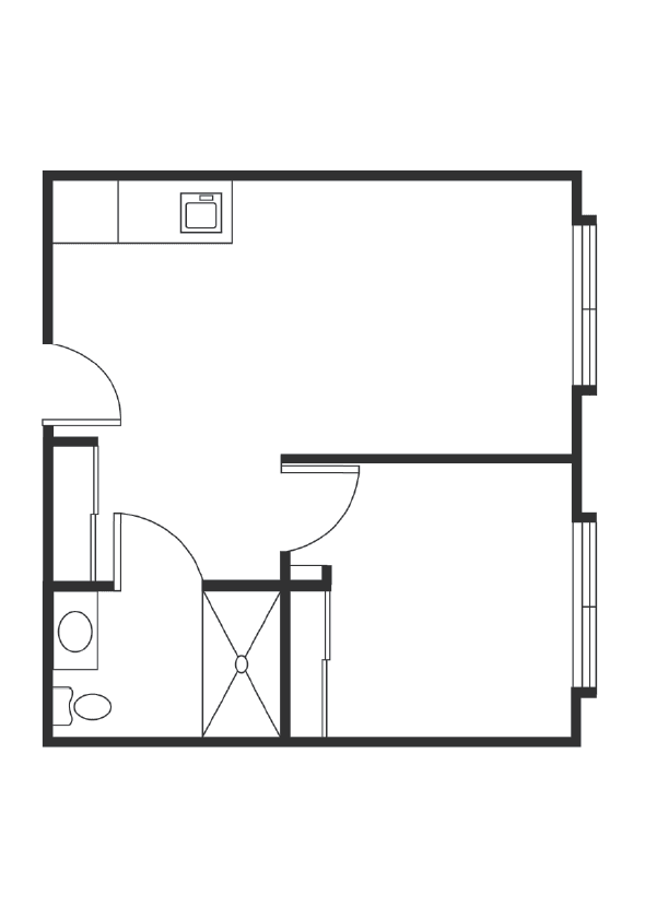 1. Hopkins Court Floor plans One Bedroom