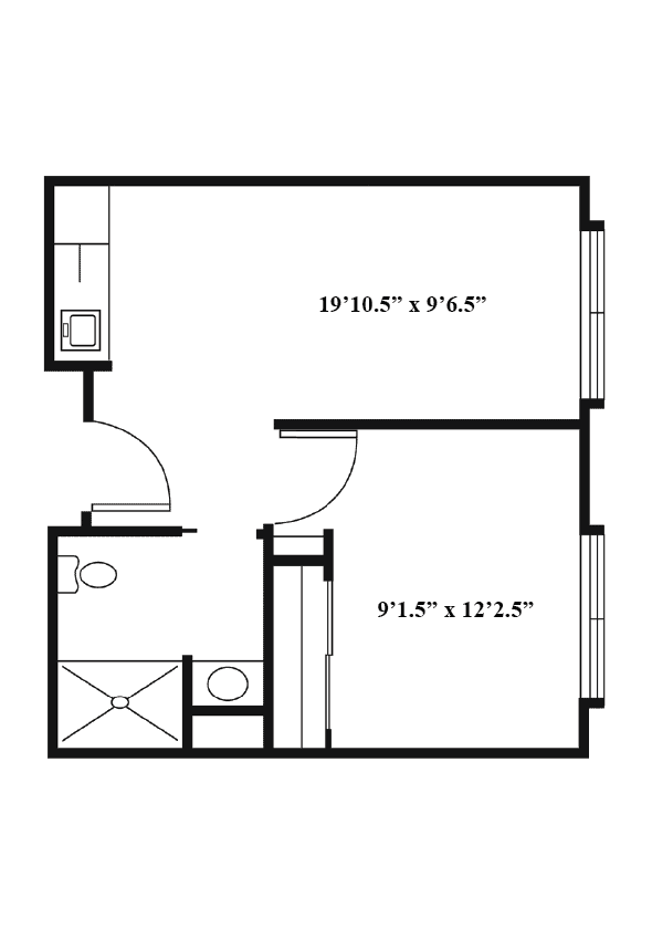 15. Hickory Terrace Floor plans One Bedroom