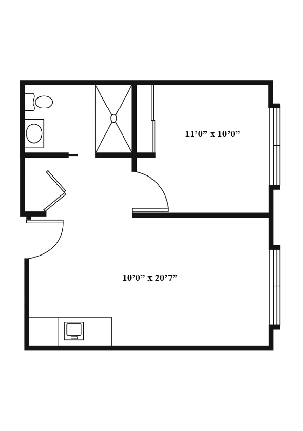 2. Bradfield Terrace Floor plans One Bedroom