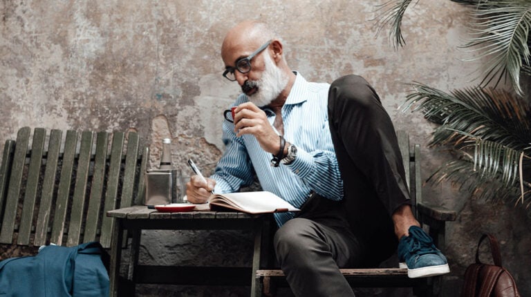 12Oaks-An elderly man taking notes in his planner-pxls-Poetry and Other Writing Activities for Seniors to Enhance Their Minds-Feature