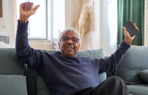 12Oaks-Happy elderly man-pxls-Best Cell Phone Plans For Seniors 2023