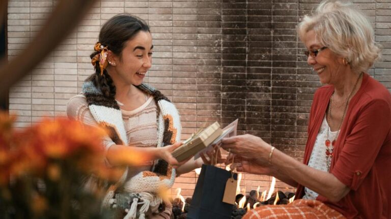Women doing Exchange Gift | storytelling for seniors px featured image